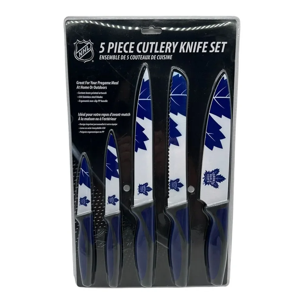 Toronto Maple Leafs Kitchen Knife Set - 5 Pack [NEW] NHL Chef Chop Chef‎ Knives